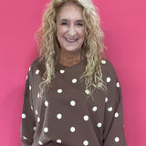 Dot-to-Dot Mocha Pullover