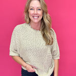 Dreamy Drift Open Stitch Sweater in Taupe - Shabby 2 Chic Boutiques