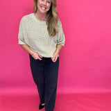 Dreamy Drift Open Stitch Sweater in Taupe - Shabby 2 Chic Boutiques