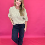 Dreamy Drift Open Stitch Sweater in Taupe - Shabby 2 Chic Boutiques