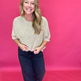 Dreamy Drift Open Stitch Sweater in Taupe - Shabby 2 Chic Boutiques