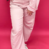 Dusty Rose Twill Barrel Pants - Shabby 2 Chic Boutiques