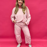 Dusty Rose Twill Barrel Pants - Shabby 2 Chic Boutiques