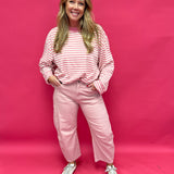Dusty Rose Twill Barrel Pants - Shabby 2 Chic Boutiques