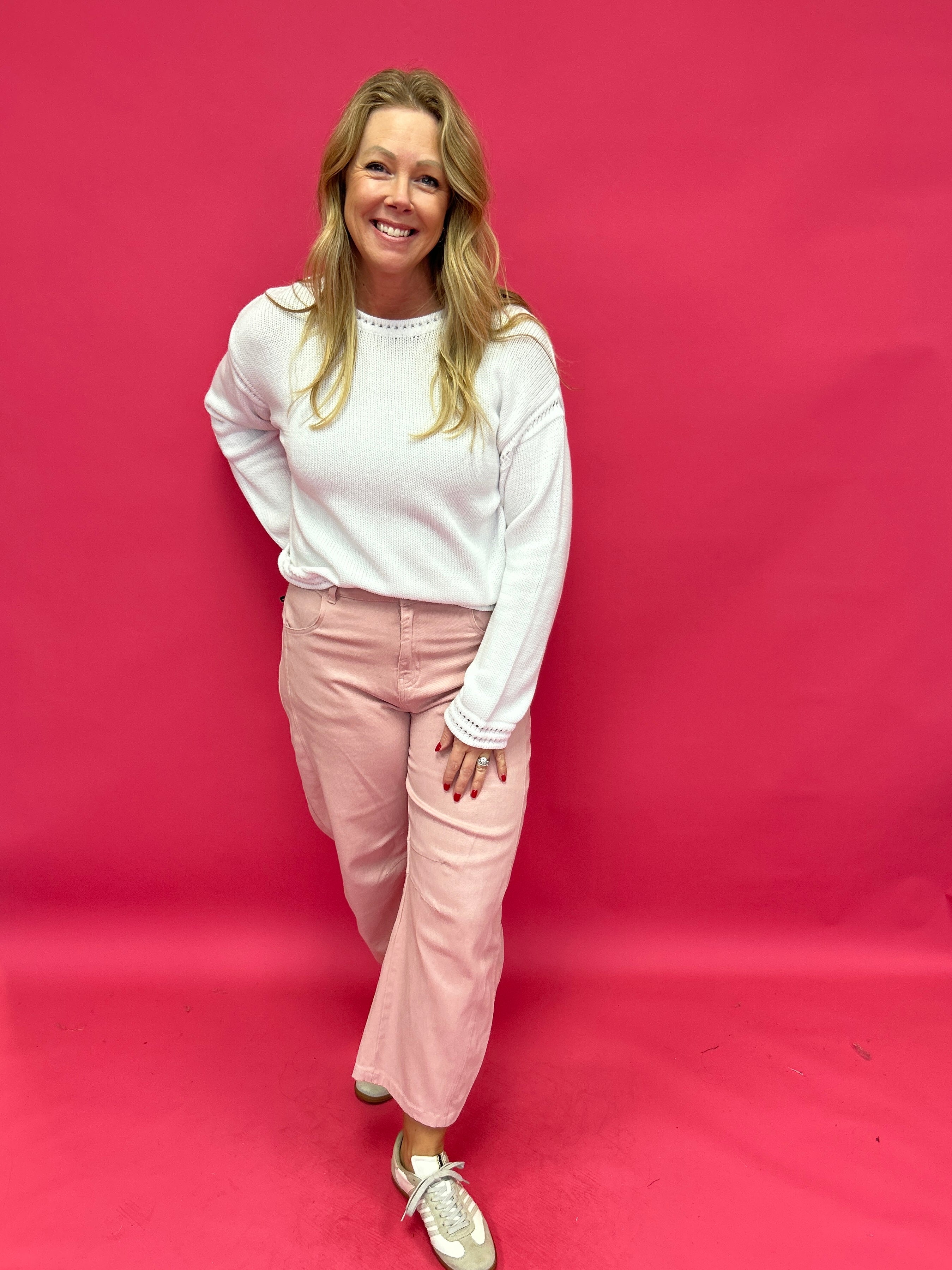 Dusty Rose Twill Barrel Pants - Shabby 2 Chic Boutiques