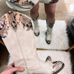 Dutton Western Boot in Ivory