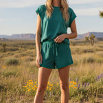 Earn Your Stripes Lounge Set in Green