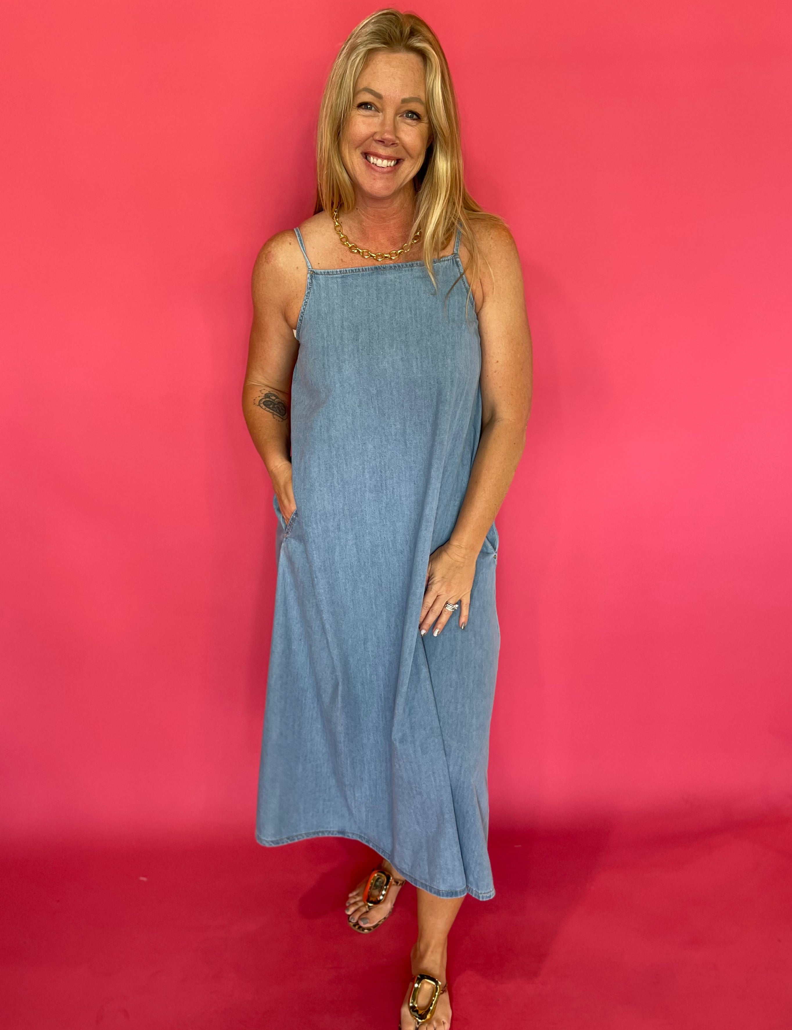 Easy Breeze Chambray Maxi Dress - Shabby 2 Chic Boutiques