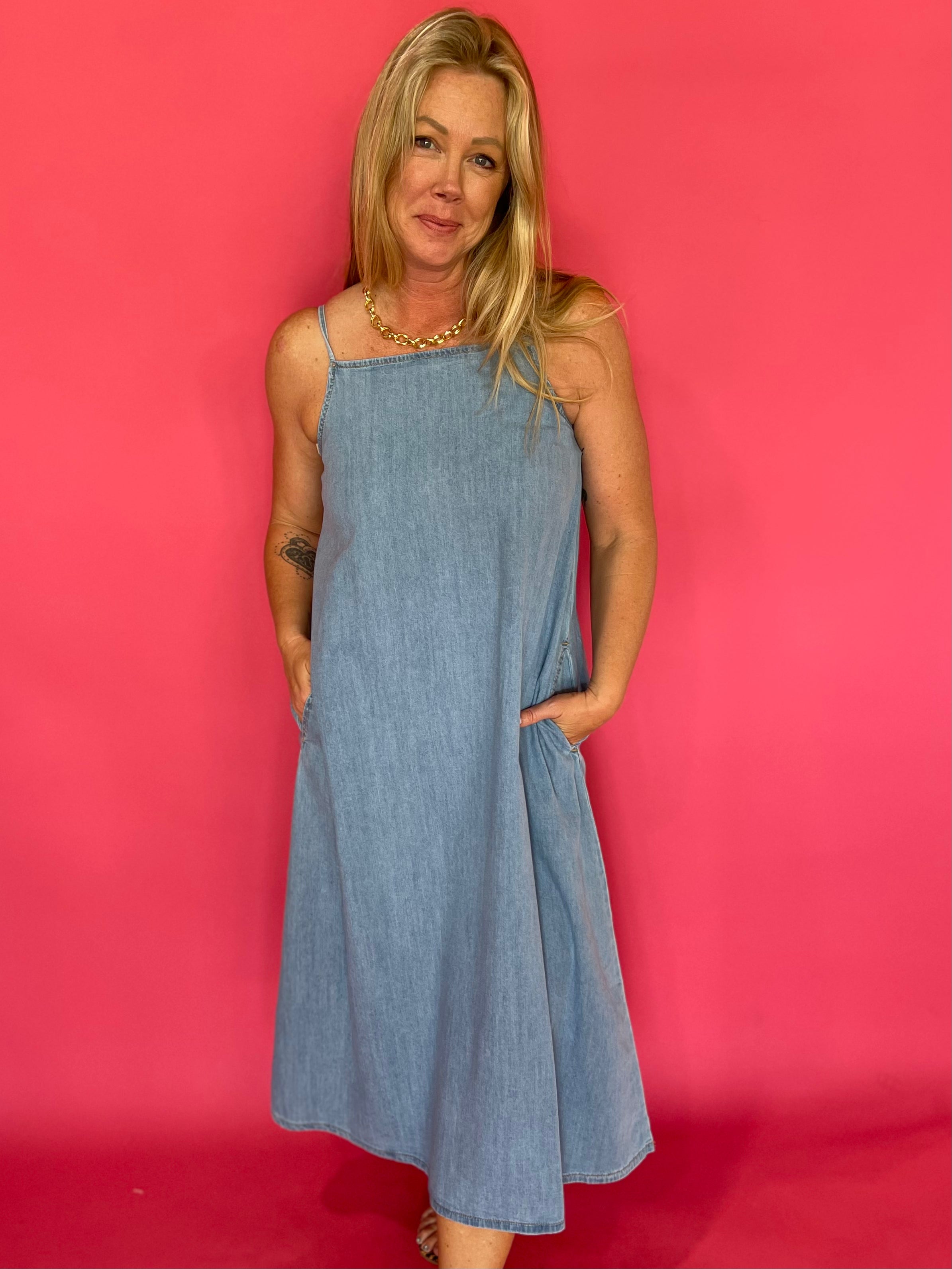 Easy Breeze Chambray Maxi Dress - Shabby 2 Chic Boutiques