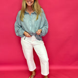 Easy Breeze Linen-Blend Button-Up Shirt - Shabby 2 Chic Boutiques