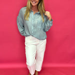 Easy Breeze Linen-Blend Button-Up Shirt - Shabby 2 Chic Boutiques