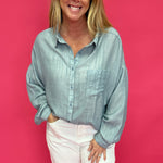 Easy Breeze Linen-Blend Button-Up Shirt - Shabby 2 Chic Boutiques