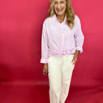 Easy Breeze Textured Stripe Button-Down Shirt - Shabby 2 Chic Boutiques