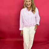 Easy Breeze Textured Stripe Button-Down Shirt - Shabby 2 Chic Boutiques