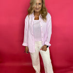 Easy Breeze Textured Stripe Button-Down Shirt - Shabby 2 Chic Boutiques