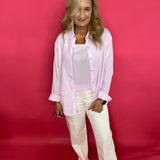 Easy Breeze Textured Stripe Button-Down Shirt - Shabby 2 Chic Boutiques