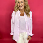 Easy Breeze Textured Stripe Button-Down Shirt - Shabby 2 Chic Boutiques