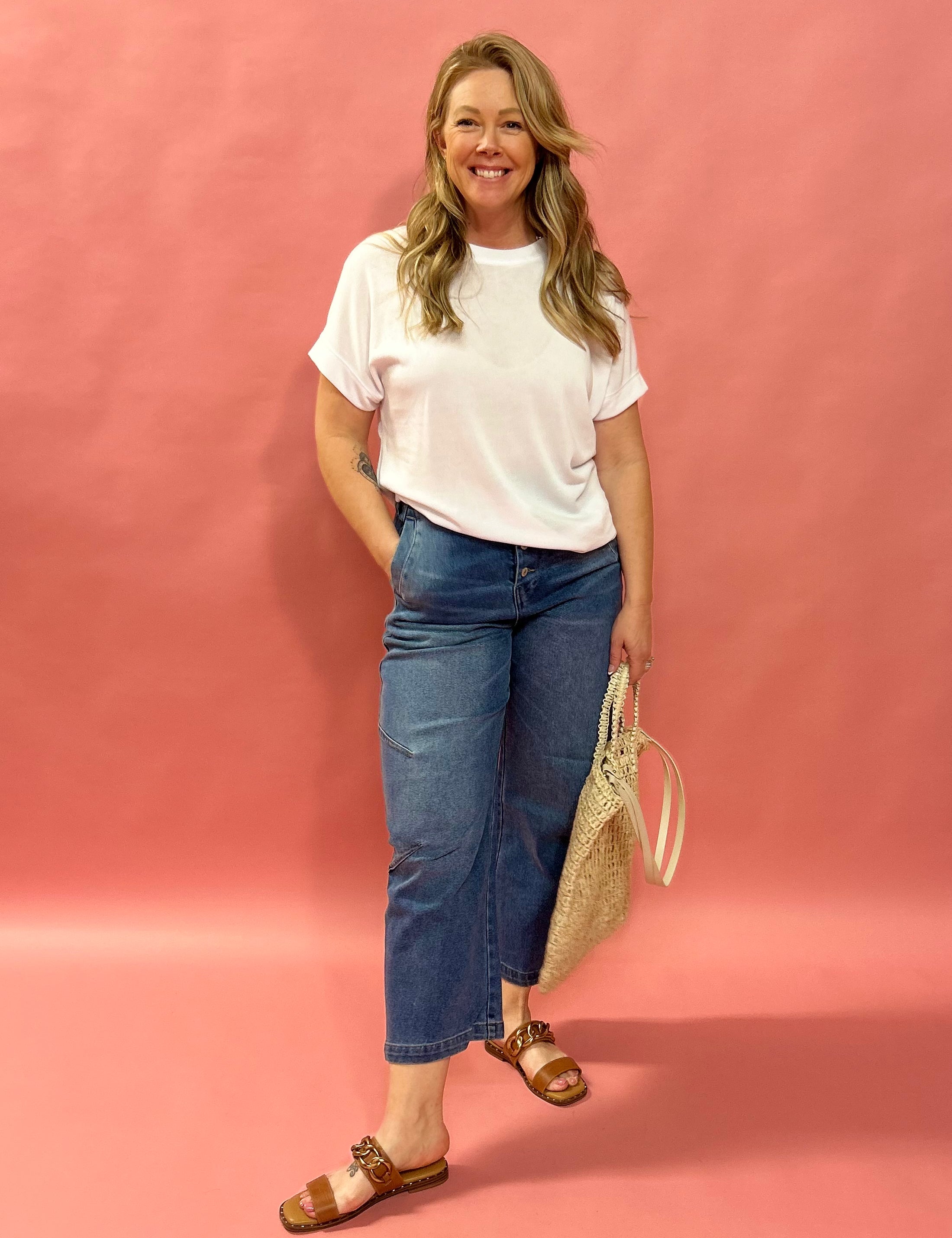 Easygoing Barrel Leg Denim – Light Wash