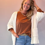 Edge-to-Edge Cozy Cardigan in Cream