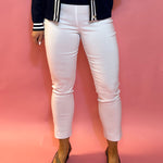 Effortless Edge: Millennium Cropped Flare Pant in White