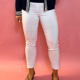 Effortless Edge: Millennium Cropped Flare Pant in White