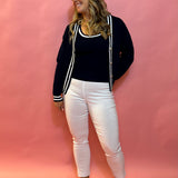 Effortless Edge: Millennium Cropped Flare Pant in White