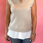 Effortless Edge Mix Media Shirt and Vest