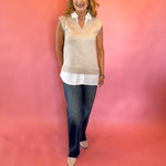 Effortless Edge Mix Media Shirt and Vest
