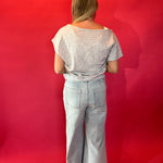 Effortless Elegance Off-Shoulder French Terry Top in Grey