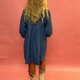 Effortless Vibe Denim Shift Dress