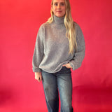 Effortless Waffle Knit High Neck Sweater