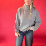 Effortless Waffle Knit High Neck Sweater