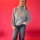 Effortless Waffle Knit High Neck Sweater