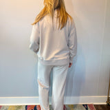 Elevated Ease Ribbed Mock Neck Pullover in Taupe