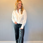 Elevated Poplin Button Down Shirt in White