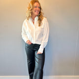 Elevated Poplin Button Down Shirt in White