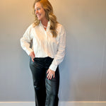 Elevated Poplin Button Down Shirt in White