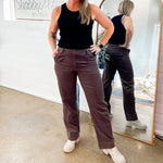 Elizabeth Corduroy High Rise Straight Leg