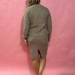 Ellie Sweater Skirt Set in Taupe