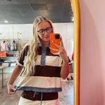 Enzyme Washed Striped Skort