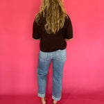Espresso Lightweight Boxy Knit Sweater Tee