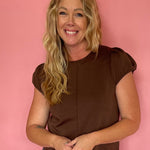 Espresso Yourself Top in Brown