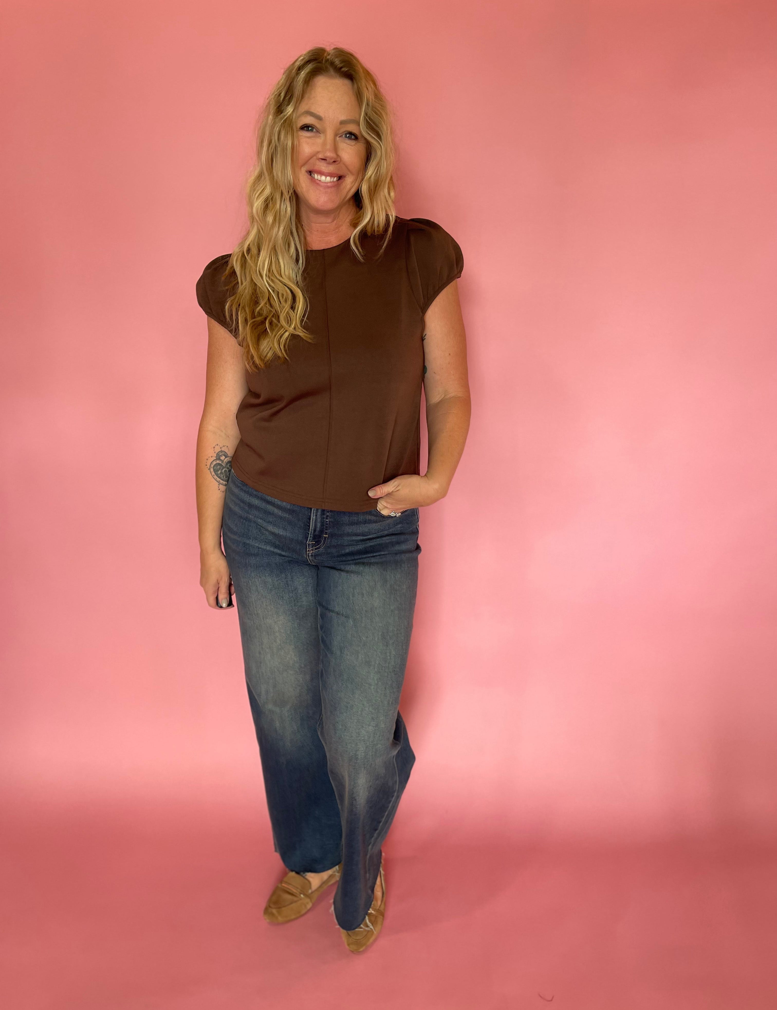 Espresso Yourself Top in Brown