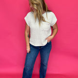 Everyday Ease Cuffed Knit Pocket Top - Shabby 2 Chic Boutiques