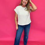 Everyday Ease Cuffed Knit Pocket Top - Shabby 2 Chic Boutiques