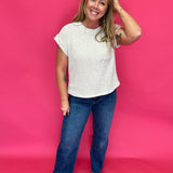 Everyday Ease Cuffed Knit Pocket Top - Shabby 2 Chic Boutiques