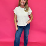 Everyday Ease Cuffed Knit Pocket Top - Shabby 2 Chic Boutiques