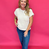 Everyday Ease Cuffed Knit Pocket Top - Shabby 2 Chic Boutiques