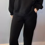 Everyday Ease Modal Wide-Leg Pants in Black