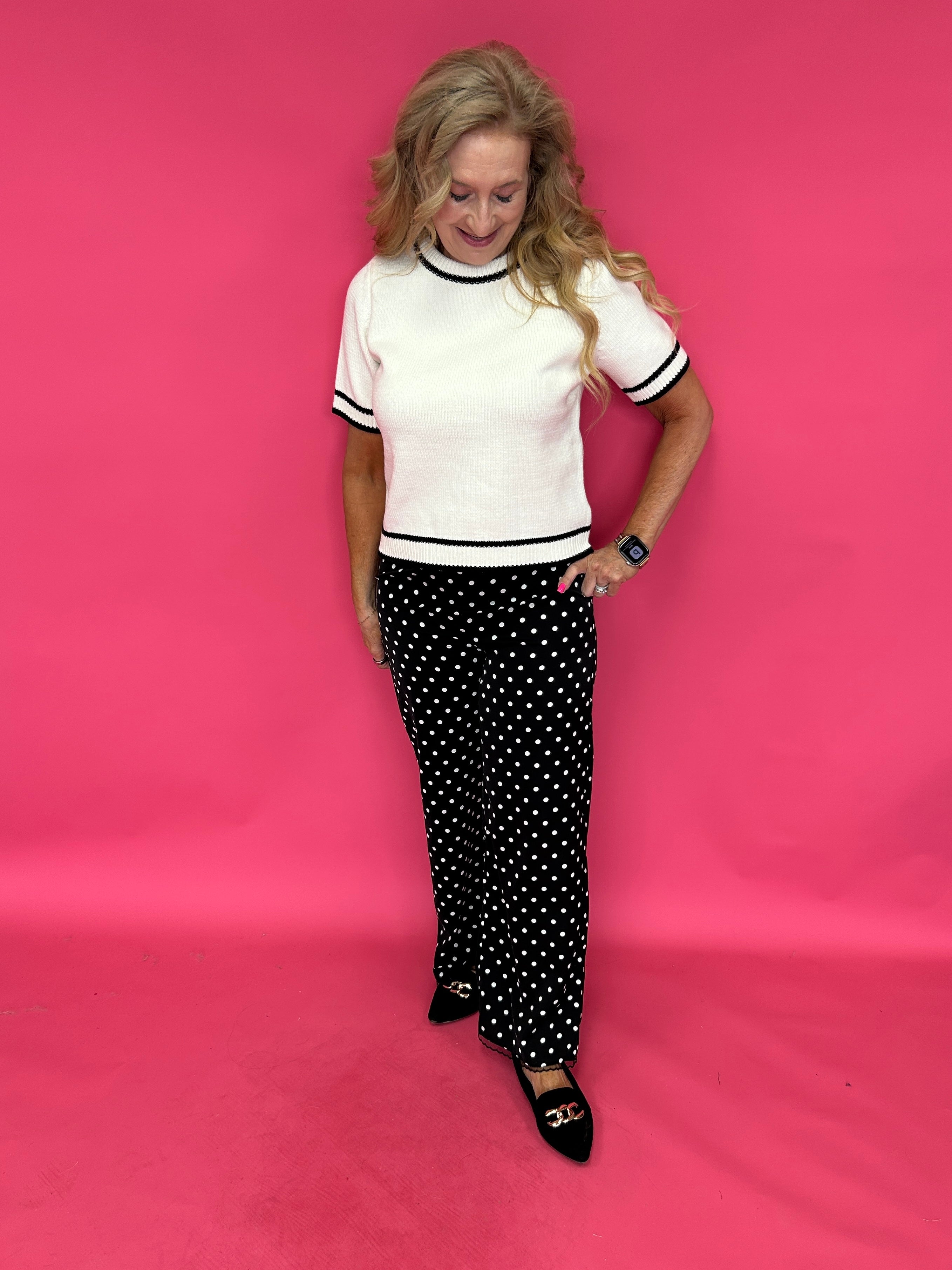 Everyday Ease Short Sleeve Sweater Top in Beige - Shabby 2 Chic Boutiques